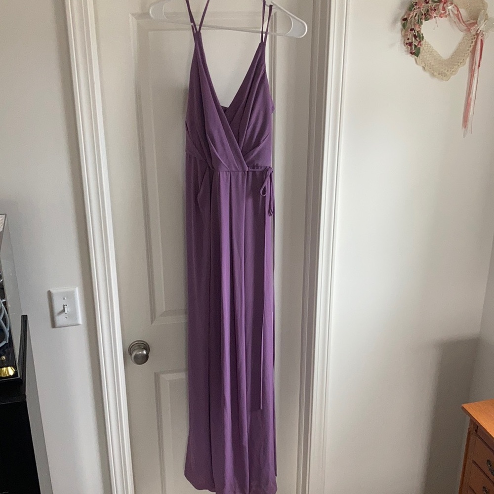 David’s Bridal Wisteria Double Strap Long Dress